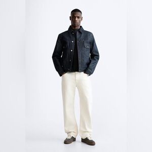 NEW ZARA INDIGO JEAN JACKET SIZE XL